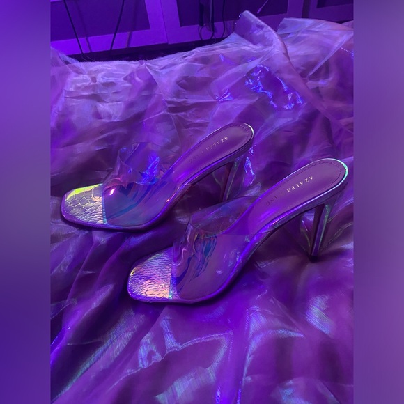 ✨Holographic Mermaid/Snakeskin Iridescent Heels✨🐍8.5 ✨AZALEA WANG✨NEW, SOLD OUT - Picture 10 of 15
